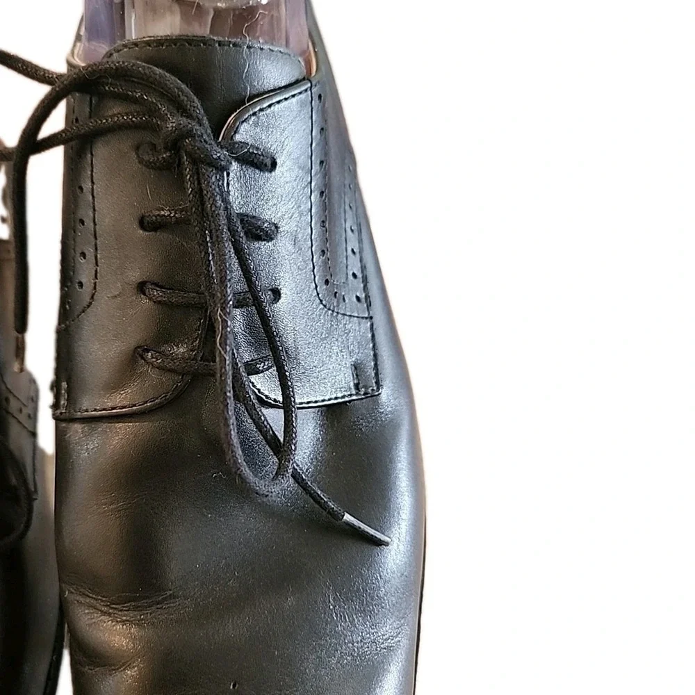 Aston Grey Miller Men Derby Brogue Dress Shoes Black Leather Size‎ 11